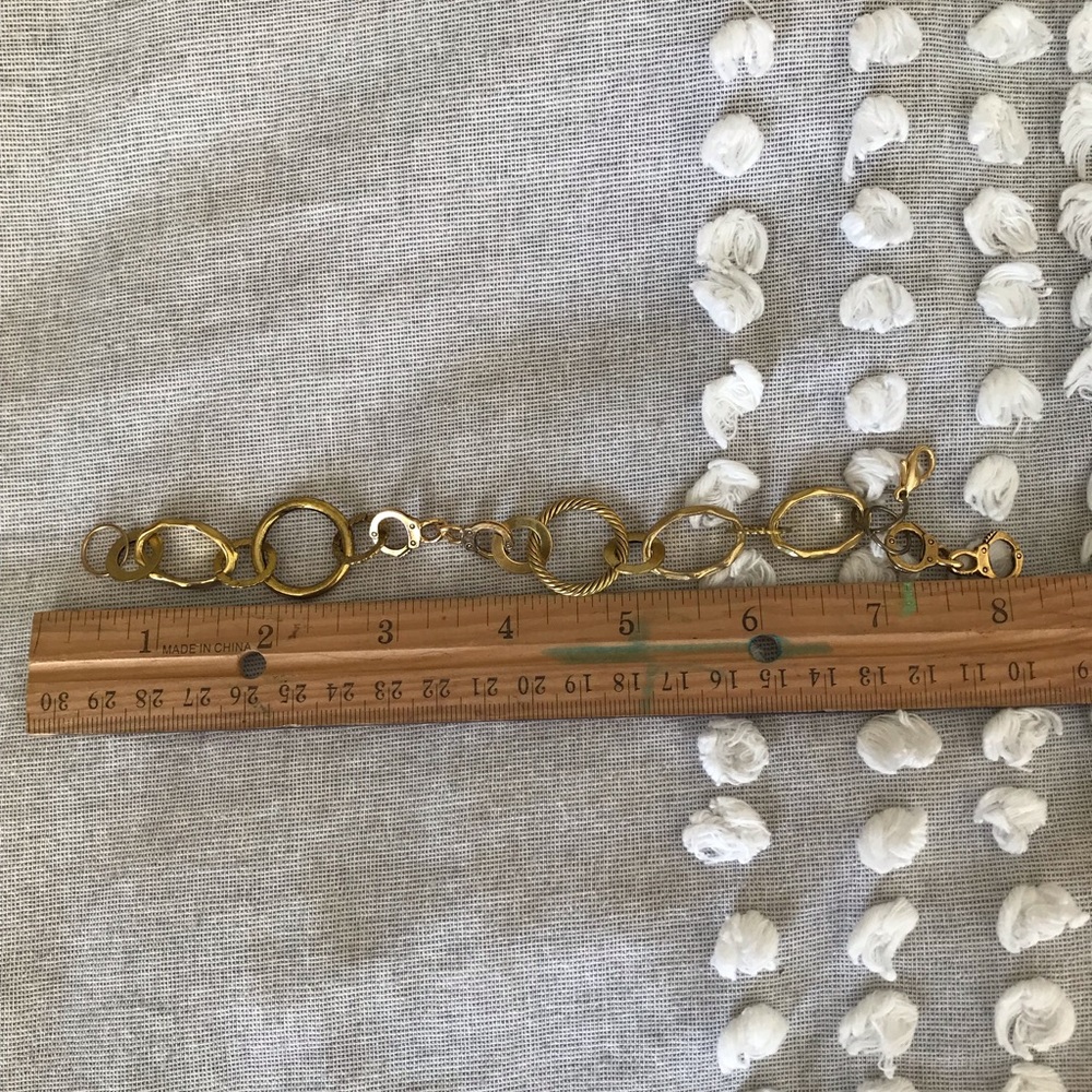 Gold chain handcuffs bracelet